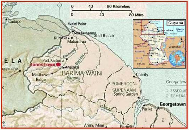 Map - Section of Guyana –