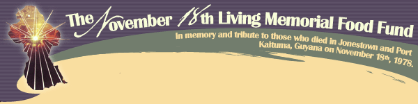 The November 18th Living Memorial Food Fund