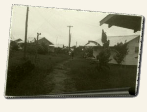 Path between houses in Jonestown, May 1979
