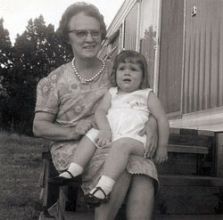 Here is the picture of my Grandma Dee Dee and the little girl that she kept in California. This is the last picture that we have of my Grandma. 