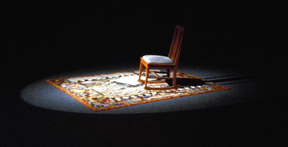 Jonestown Carpet installed at Josh Baer Gallery, NYC, 1991