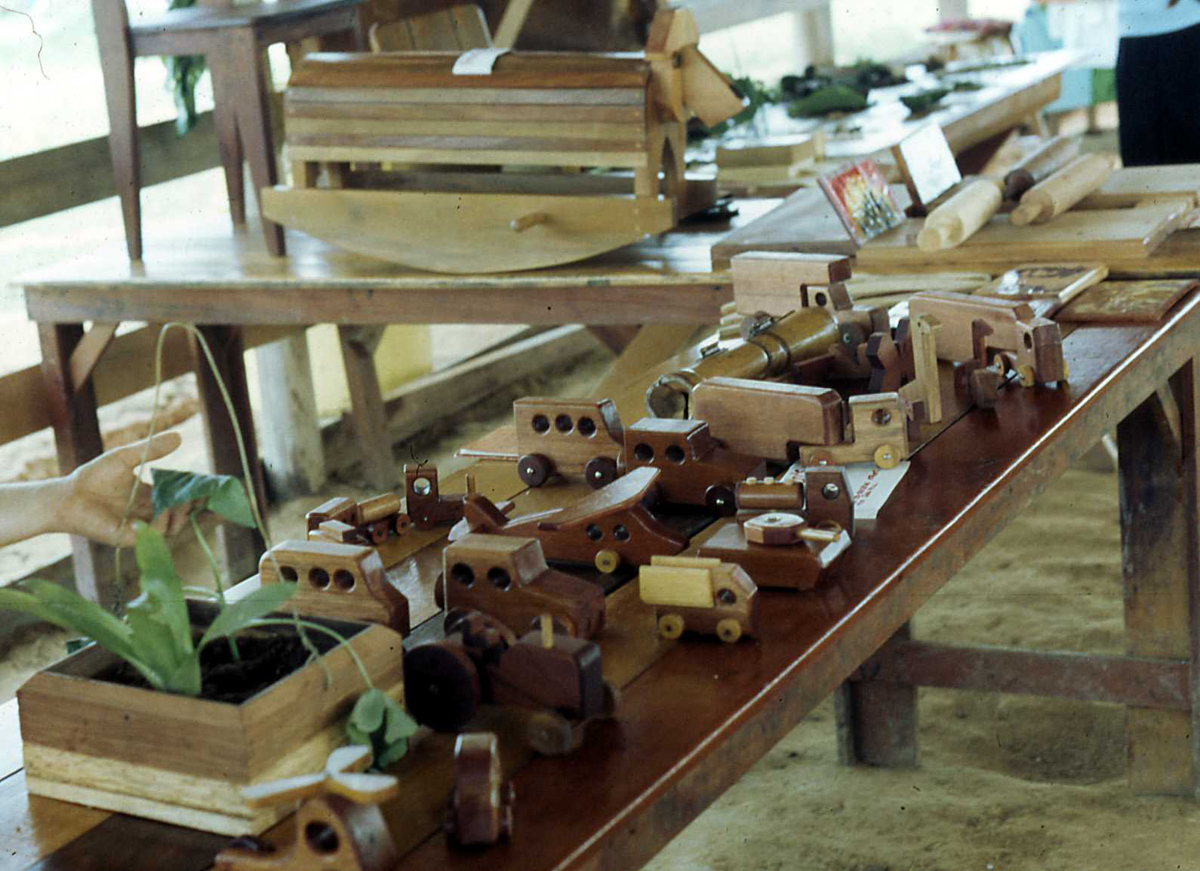Wooden toys made in Jonestown